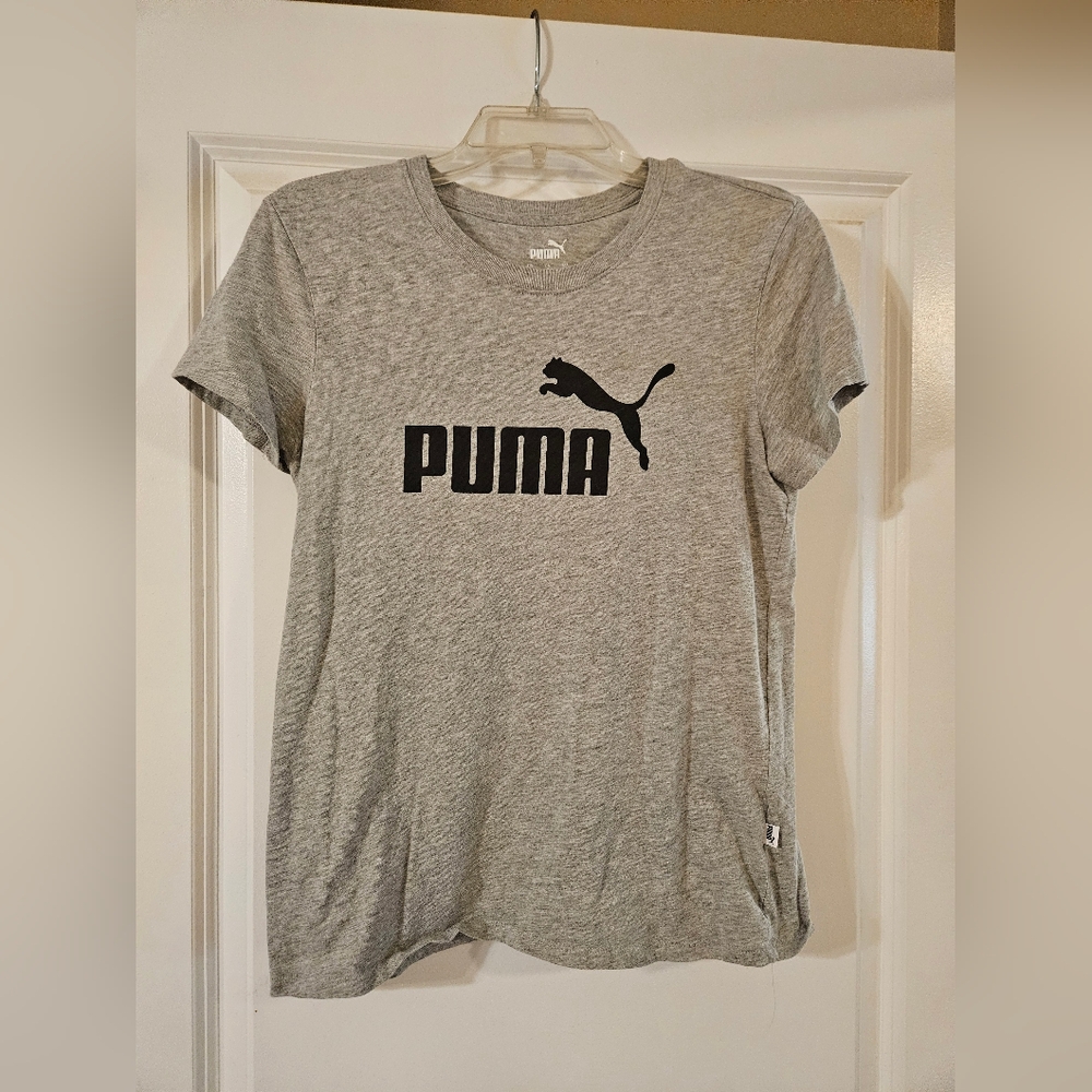 Womens Puma Heather Gray Tee S